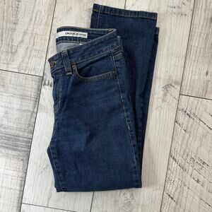 DKNY Mid Rise Slim Straight Blue Jean 6 Dark Wash Minimalist Officecore Ankle